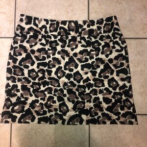LOFT Leopard Skirt